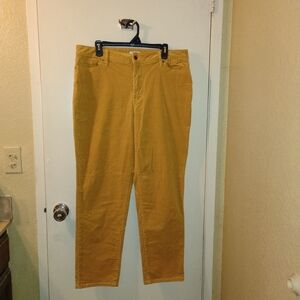 Croft & Barrow Women's Mustard Corduroy Pants